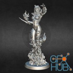 3D model Fire Witch Enemy – 3D Print