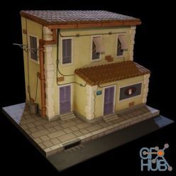 3D model Little coffee house PBR