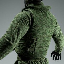 3D model Military uniform PBR