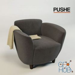 3D model Tulip Pushe armchair