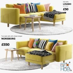 3D model Sofa Ikea Norsborg 3