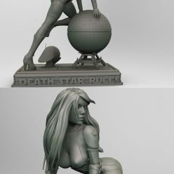 3D model Star Wars Death Star operator pin up girl – 3D Print