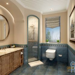 3D model Modern bathroom interior 028