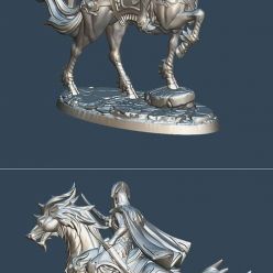 3D model Radiant Elf Prince mounted on Kirin – 3D Print