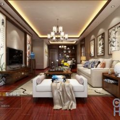 3D model Living room space C025