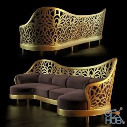 3D model Art Deco style sofa