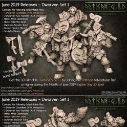 3D model Artisan Guild - Dwarven Set 1 June 2019 – 3D Print