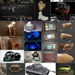 3D model PBR Game and 3D-Scan 3D-Models Bundle August 2020
