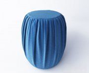 3D model High blue pouf