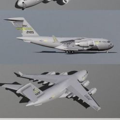 3D model Boeing C-17 Globemaster III PBR