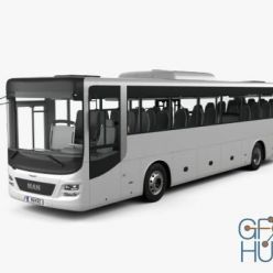 3D model MAN Lion’s Intercity Bus with HQ interior 2015