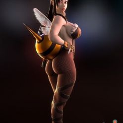 3D model Rush Zilla – Aerith in Dancing Queen Costume (version 2) – 3D Print