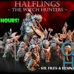 3D model ﻿Halflings Witch Hunters – 3D Print