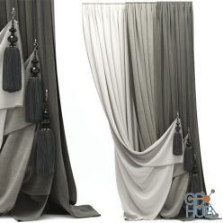 3D model Photorealictic 3d model of curtains