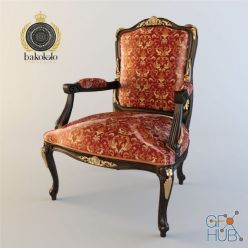 3D model Baroque armchair