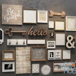 3D model Decor for wall, photos and boards