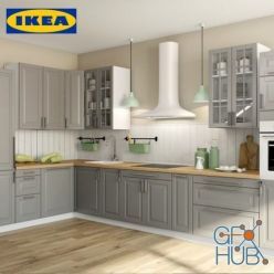 3D model Kitchen Lidingo (IKEA Bodbyn)