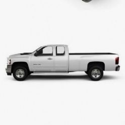 3D model Chevrolet Silverado HD Extended Cab Long Bed 2011