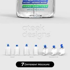 3D model Hand Sanitizer Mockups for Cinema 4D & KeyShot