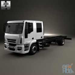 3D model Iveco EuroCargo Double Cab Chassis Truck 2008 (Hamster 3D)