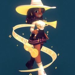 3D model Jazmin - The music witch – 3D Print