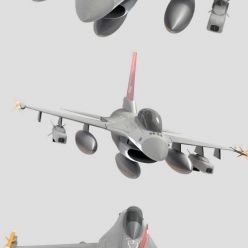 3D model F-16 Fighting Falcon PBR