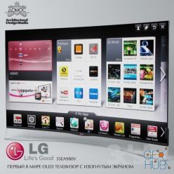 3D model TV LG Electronics 55EA9800