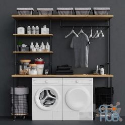 3D model Loft Laundry Set