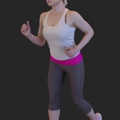 3D model Fit girl running (max, fbx)