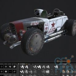 3D model Gumroad – rusky car fbx+obj and Substance Painter project files