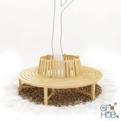 3D model Round Bench (max, fbx)