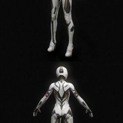 3D model SciFi Female Suit PBR