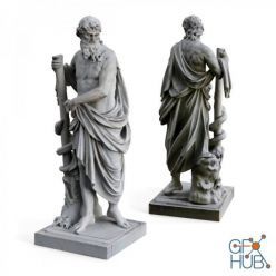 3D model Asklepios Statue
