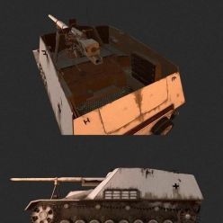 3D model Nashorn Tank Destroyer