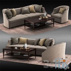 3D model Sofa UPH SOFFUL 49A by Caracole