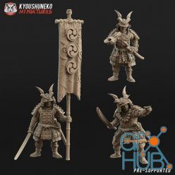 3D model Japanese Samurai Command Group – 3D Print