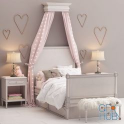 3D model Restoration Hardware Baby & Child Bellina Panel Bed