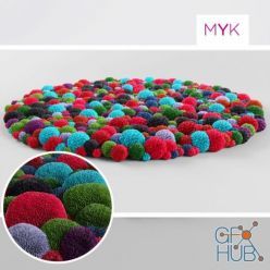 3D model MYK woolen carpet