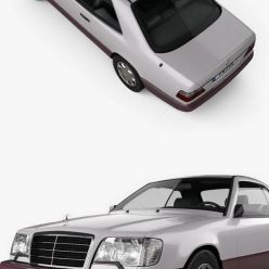 3D model Mercedes-Benz E-class coupe 1993