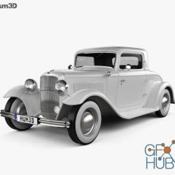 3D model Ford Model B De Luxe Coupe V8 1932 car