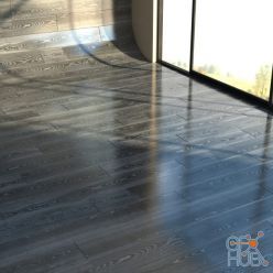 3D model Material parquet BLACK SILVER