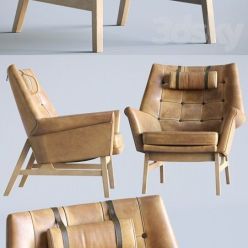 3D model Glimminge Lounge Chair by Kindt-Larsen