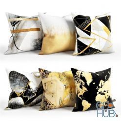 3D model Gold Pillow Set 003 (max, obj)