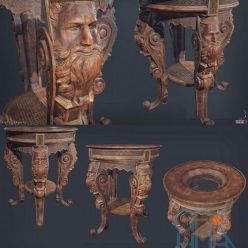 3D model Round Table PBR