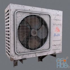3D model Old Air Conditioner PBR