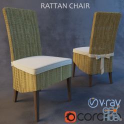 3D model Rattan chair (max 2014 Vray, Corona)