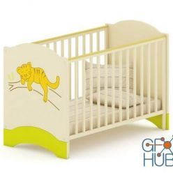 3D model Baby cot with tiger