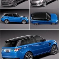 3D model Land Rover Range Rover Sport SVR 2015 car