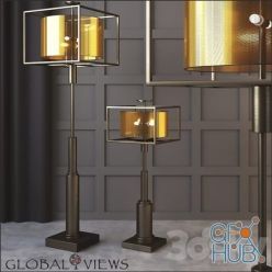 3D model Global Views Double Shade Lamp and Floor Lamp