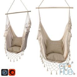 3D model Armchair-hammock Made-in-Russia Boho